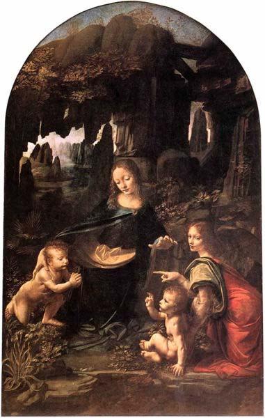 LEONARDO da Vinci Virgin of the Rocks oil painting picture
